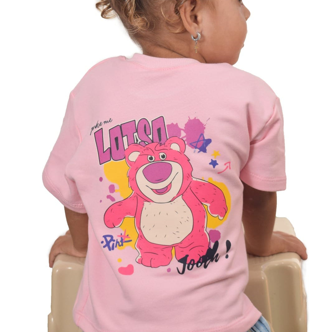 Camiseta oversize rosada oso Lotso