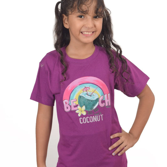 Camiseta morada beach coconut