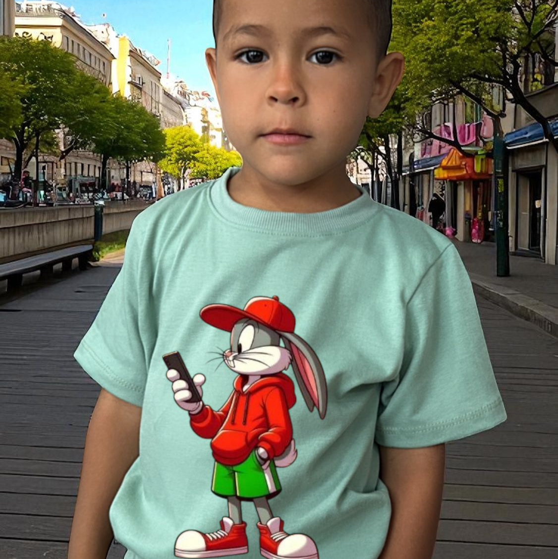 Camiseta verde Bugs bunny