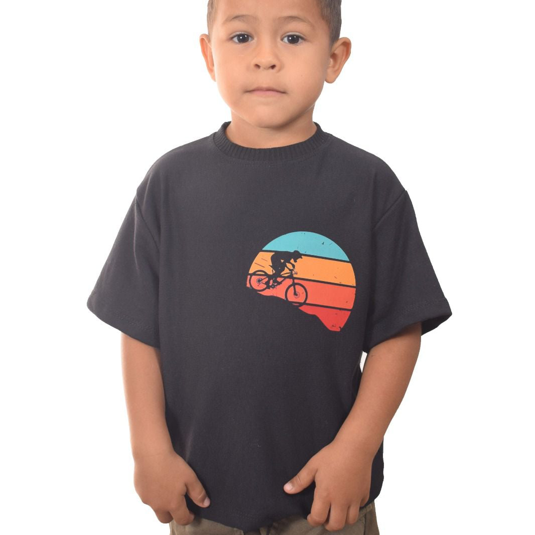 Camiseta oversize negra ciclista