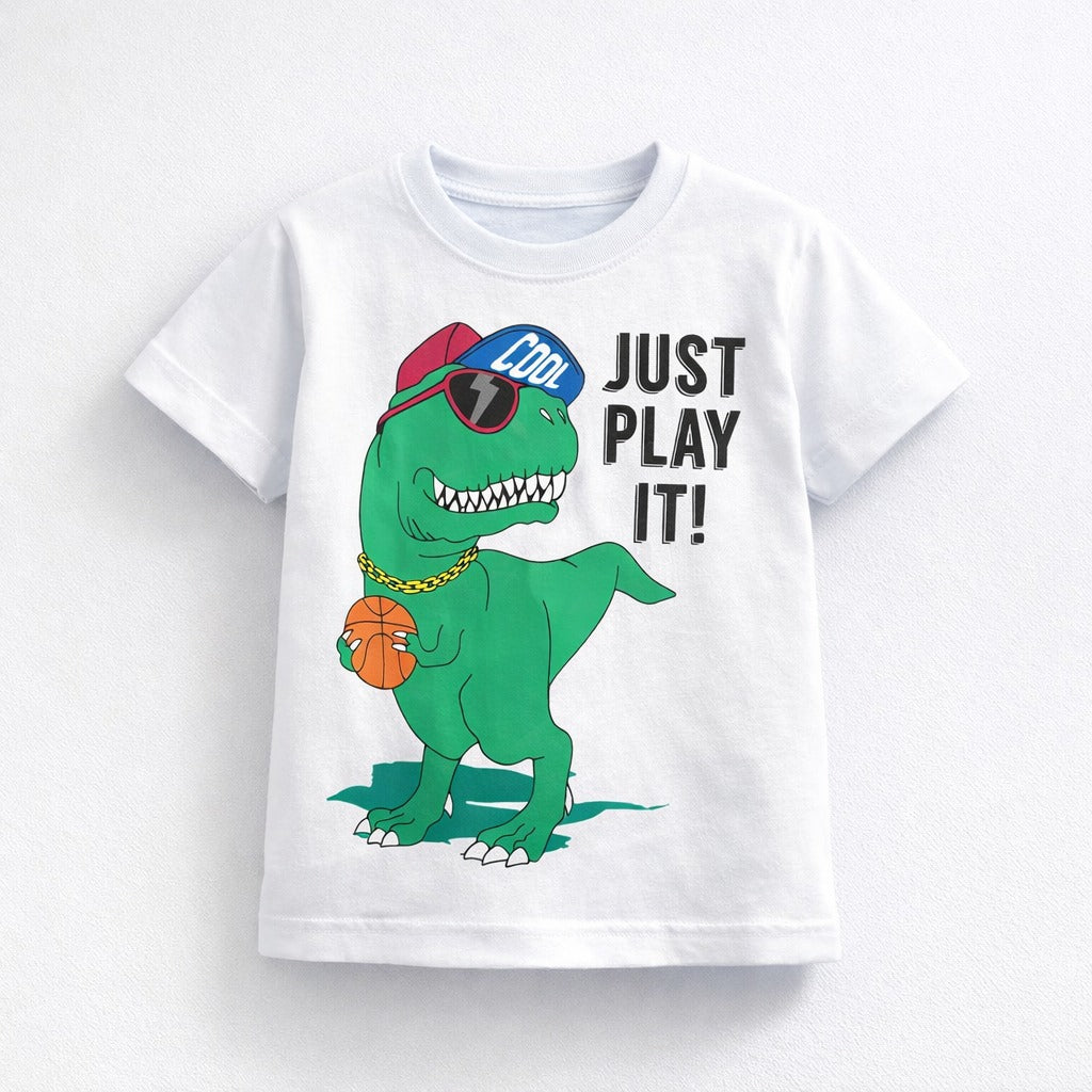 Camiseta dinosaurio con gafas