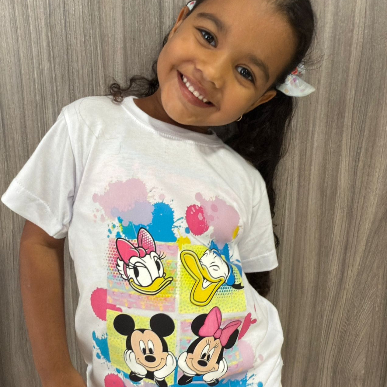Camiseta Blanca Minnie Pinturas