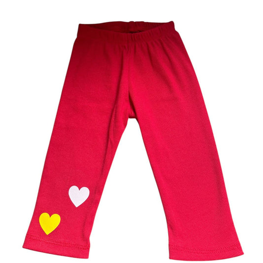 Leggins rojo corazones
