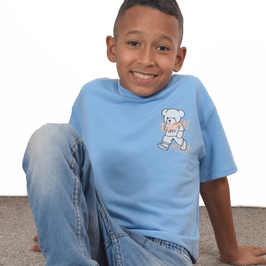 Camiseta oversize oso caminando