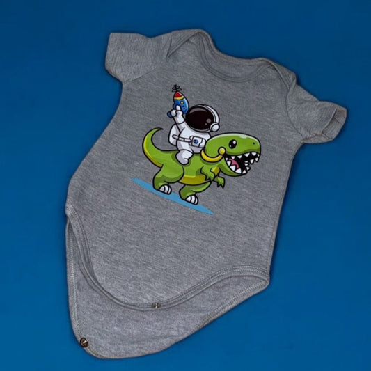 Body gris dinosaurio astronauta