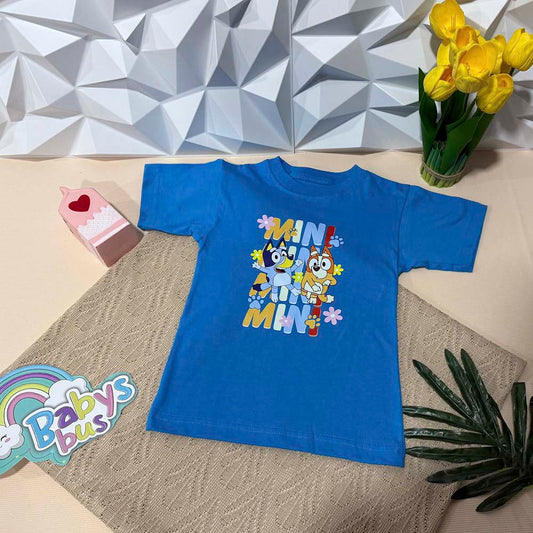 Camiseta Azul Bluey y Bingo