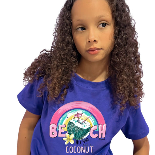 Camiseta morada beach coconut