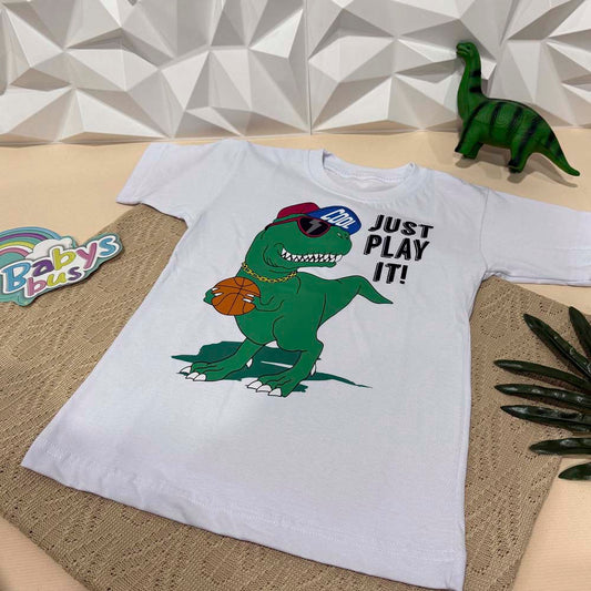 Camiseta Blanca Dino Basket