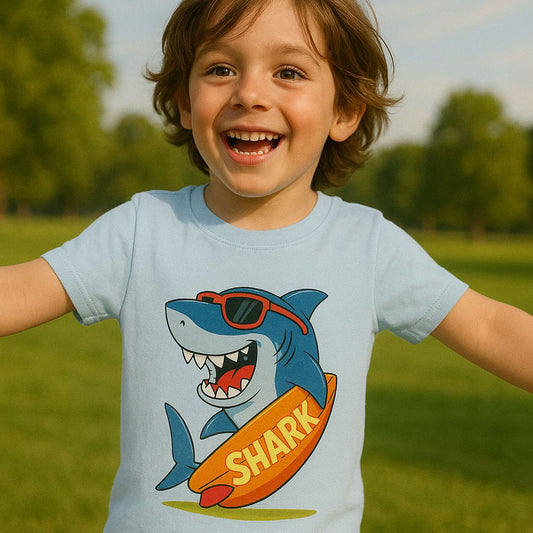 Camiseta blanca shark