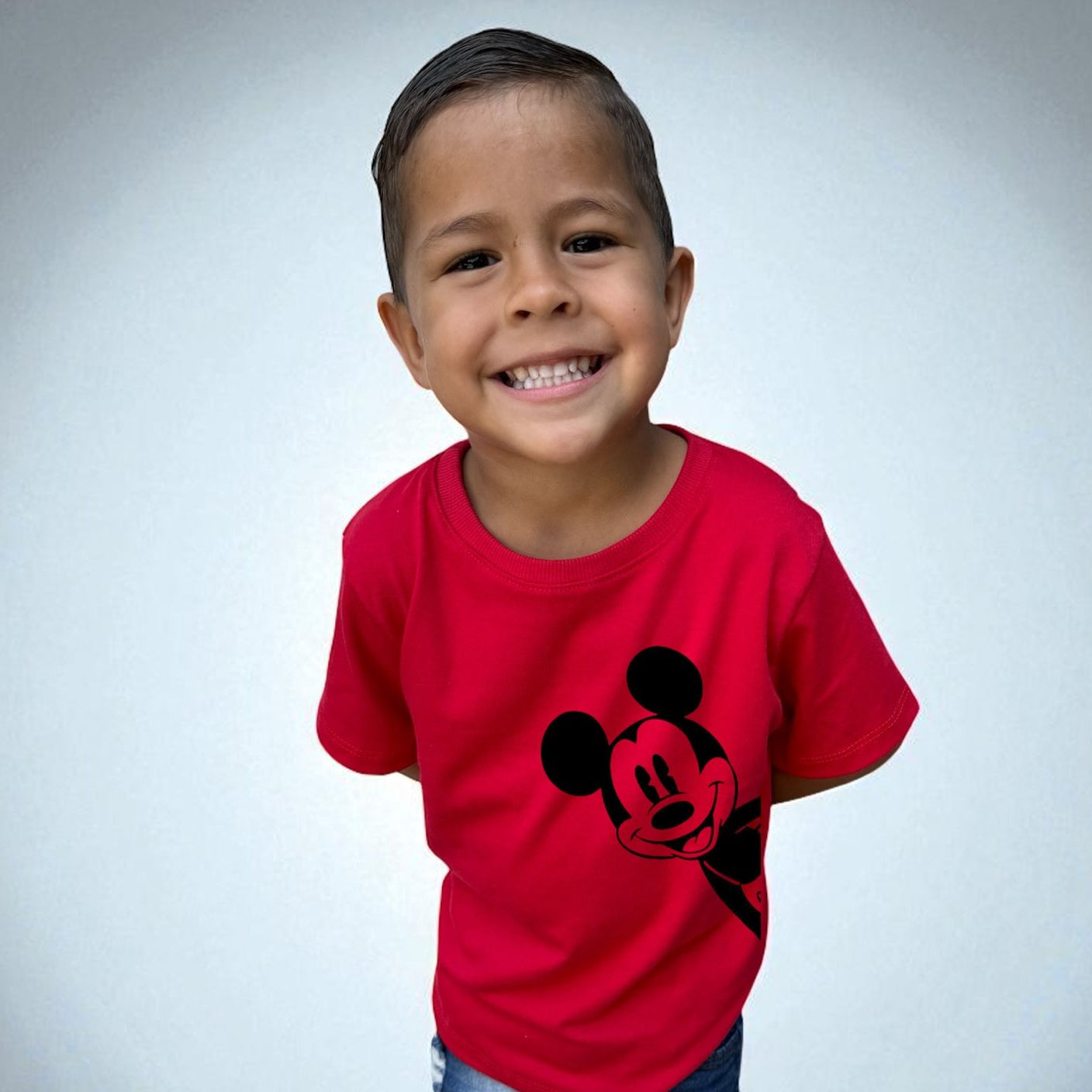 Camiseta roja Mickey lateral