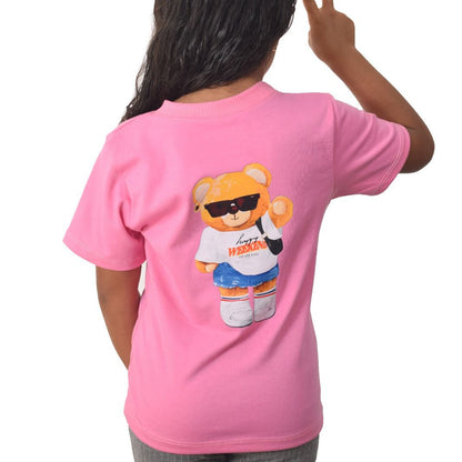 Camiseta rosada oso