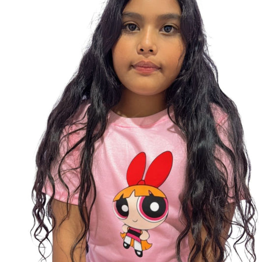 Camiseta superpoderosa rosada