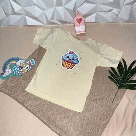 Camiseta Vainilla Cupcake Azul
