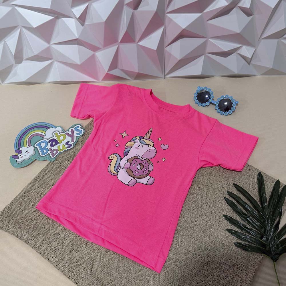 Camiseta Verano Rosada Unicornio