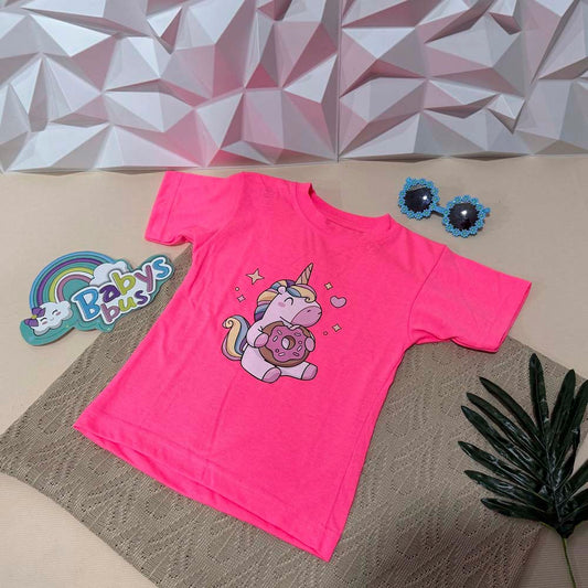 Camiseta Verano Rosada Unicornio