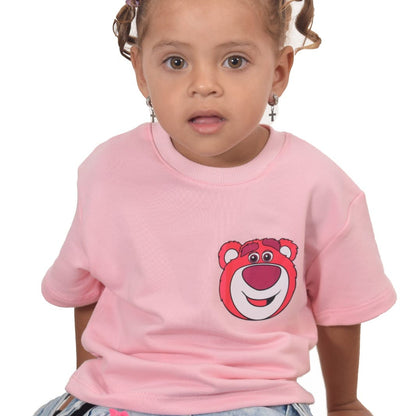 Camiseta oversize rosada oso Lotso