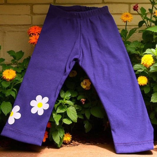 Leggins morado flores
