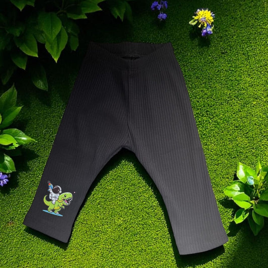 Leggins negro dinosaurio astronauta