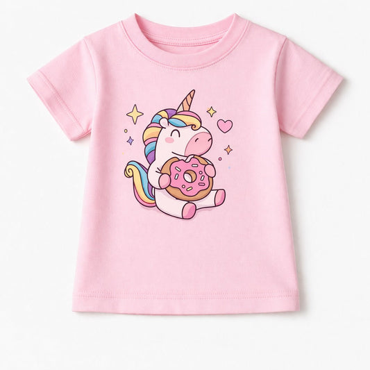 Camiseta unicornio comiendo dona